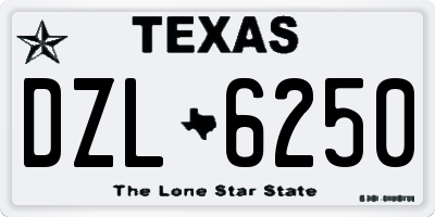 TX license plate DZL6250