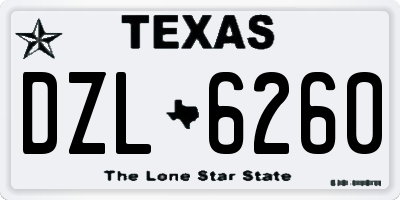 TX license plate DZL6260
