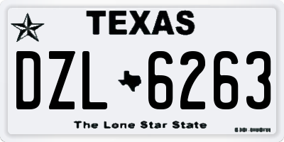 TX license plate DZL6263
