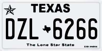 TX license plate DZL6266