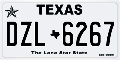 TX license plate DZL6267
