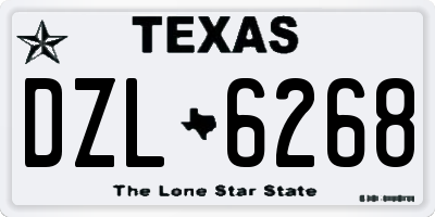 TX license plate DZL6268