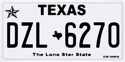 TX license plate DZL6270