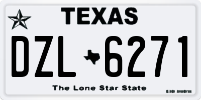 TX license plate DZL6271
