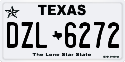 TX license plate DZL6272