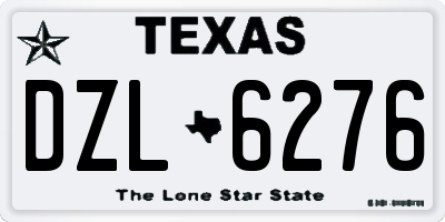 TX license plate DZL6276