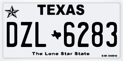 TX license plate DZL6283