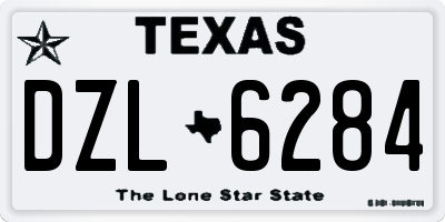 TX license plate DZL6284