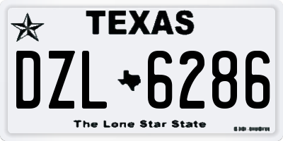 TX license plate DZL6286