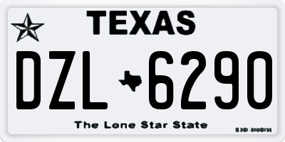 TX license plate DZL6290