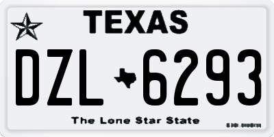 TX license plate DZL6293