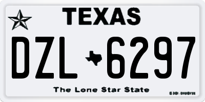 TX license plate DZL6297