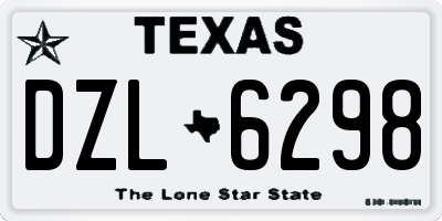 TX license plate DZL6298