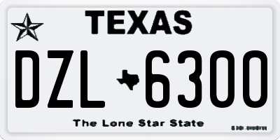 TX license plate DZL6300