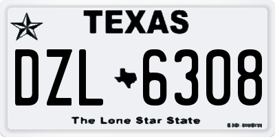 TX license plate DZL6308