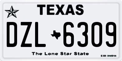 TX license plate DZL6309
