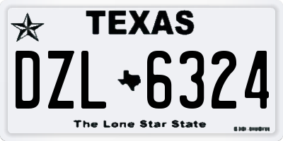 TX license plate DZL6324