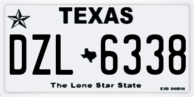 TX license plate DZL6338