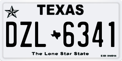 TX license plate DZL6341