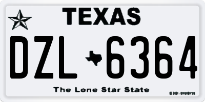 TX license plate DZL6364