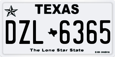 TX license plate DZL6365