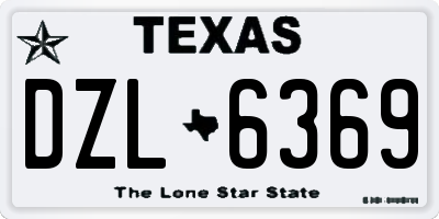 TX license plate DZL6369