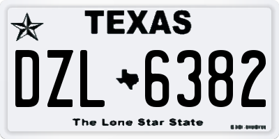 TX license plate DZL6382