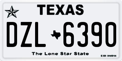TX license plate DZL6390