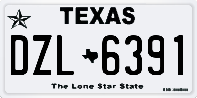 TX license plate DZL6391