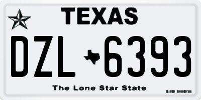 TX license plate DZL6393
