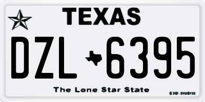 TX license plate DZL6395