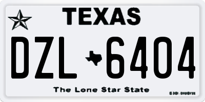 TX license plate DZL6404