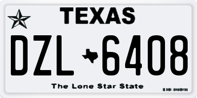 TX license plate DZL6408