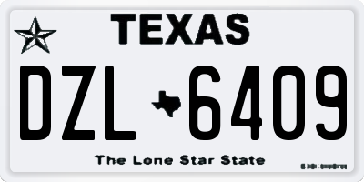 TX license plate DZL6409