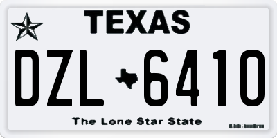 TX license plate DZL6410