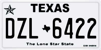TX license plate DZL6422