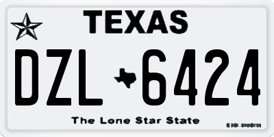 TX license plate DZL6424
