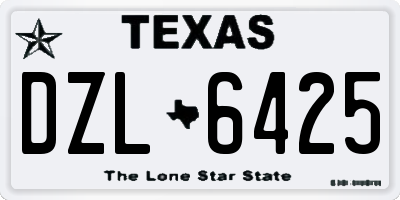 TX license plate DZL6425