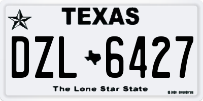TX license plate DZL6427