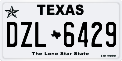 TX license plate DZL6429