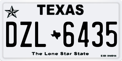 TX license plate DZL6435