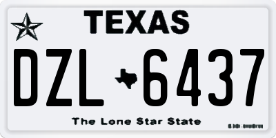 TX license plate DZL6437