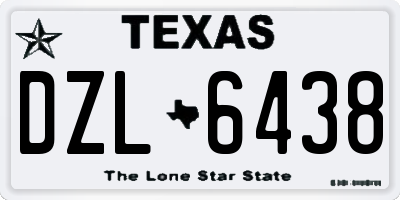 TX license plate DZL6438