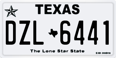 TX license plate DZL6441