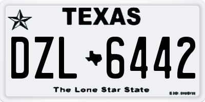 TX license plate DZL6442