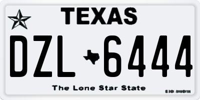 TX license plate DZL6444