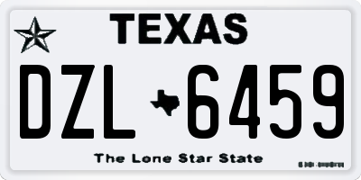TX license plate DZL6459