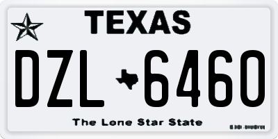 TX license plate DZL6460
