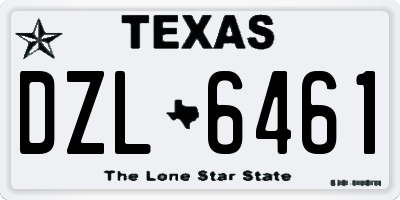 TX license plate DZL6461