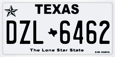 TX license plate DZL6462